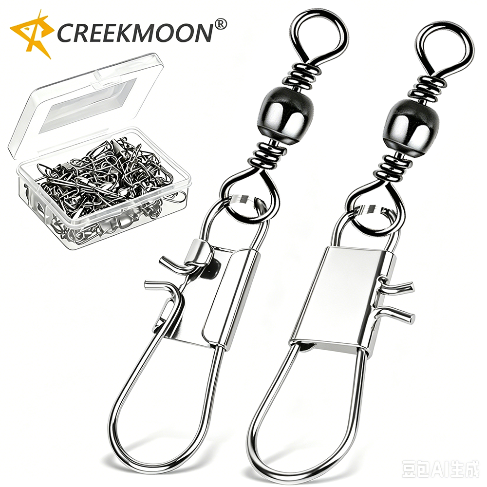 50Pc/box Stainless Steel Swive - Fishing Line Box 评论和价格