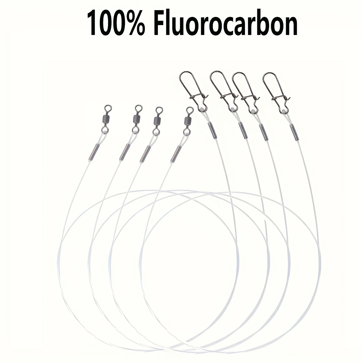 12Pcs 100% Fluorocarbon Fishin - Ice Fishing Line 评论和价格