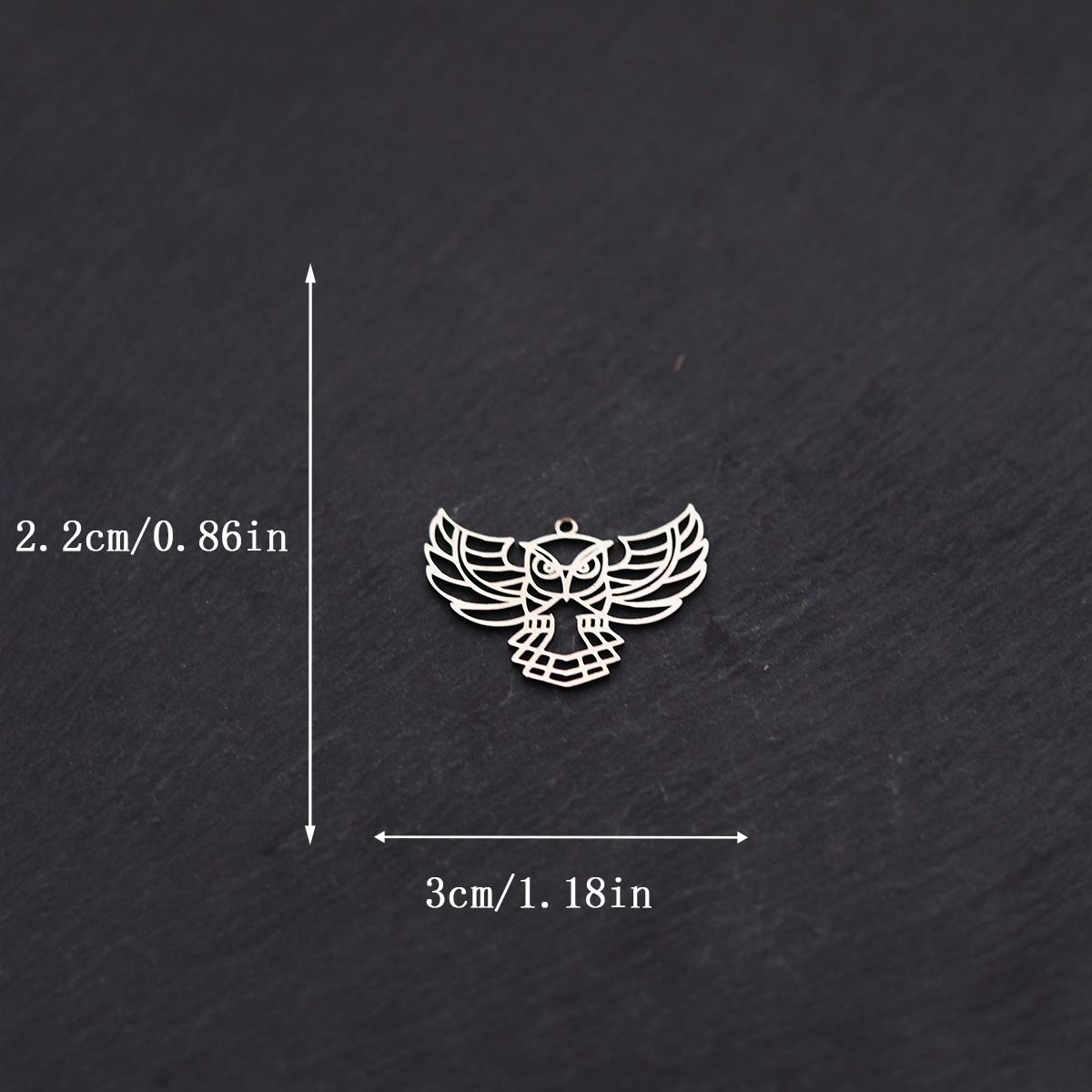 3pcs Owl Stainless Steel Charm - Fly Line 评论和价格