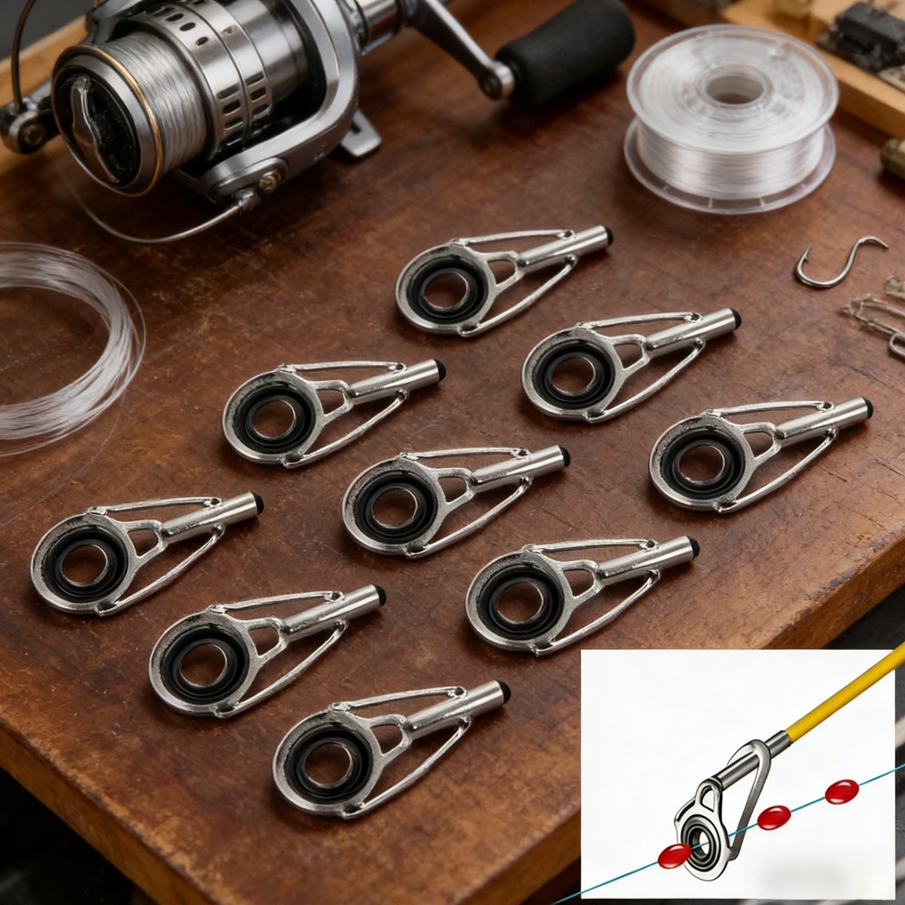10PCS Metal Fishing Top Rod Gu - Fishing Line Winder 评论和价格