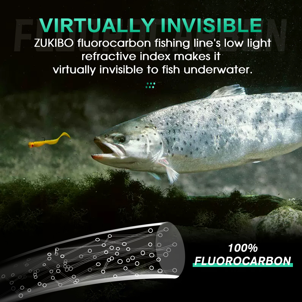 ZUKIBO 100% Fluorocarbon Fishi - Fluorocarbon Line 评论和价格